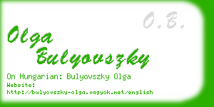 olga bulyovszky business card